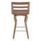 Armen Living Verne 26" Swivel Gray Faux Leather and Walnut Wood Bar Stool LCVRBAWAGR26 - alternate 6